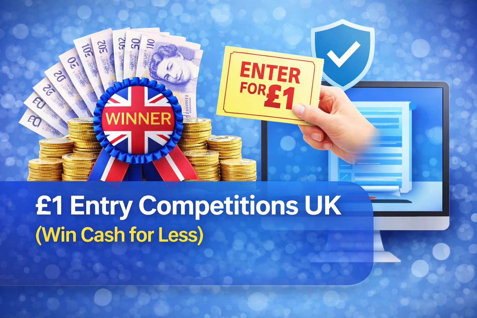 £1 Entry Competitions UK (Win Cash for Less)